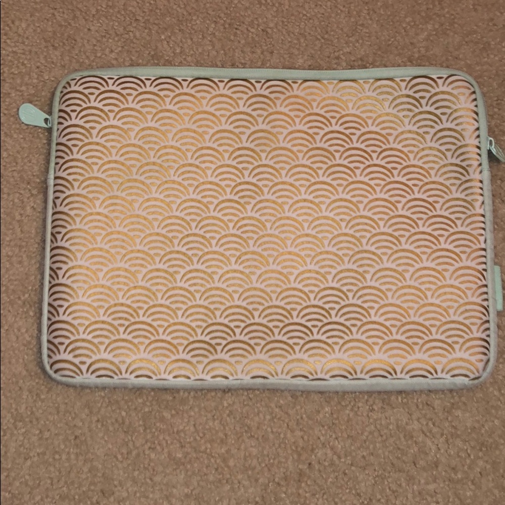 Dabney Lee Mint and Gold Laptop Case
